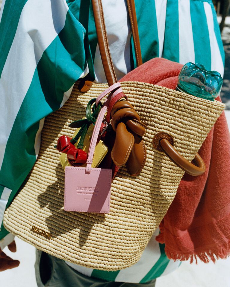 jacquemus baskets   raffia