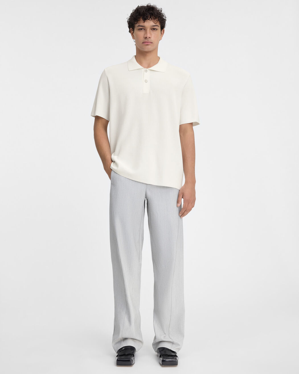 The knit polo shirt jacquemus the knit polo shirt