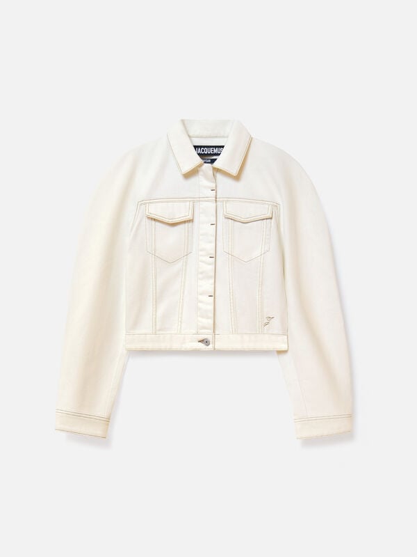 The Ovalo de-Nîmes denim jacket jacquemus the ovalo de n mes denim jacket