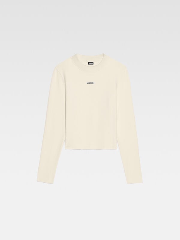 تي شيرت Le T-Shirt Gros Grain Manches Longues jacquemus تي شيرت le t shirt gros grain manches longues