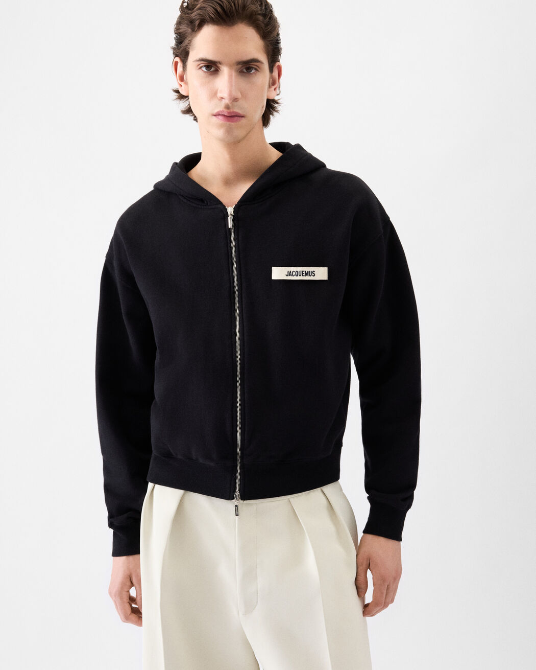 The Gros Grain zipped hoodie jacquemus the gros grain zipped hoodie