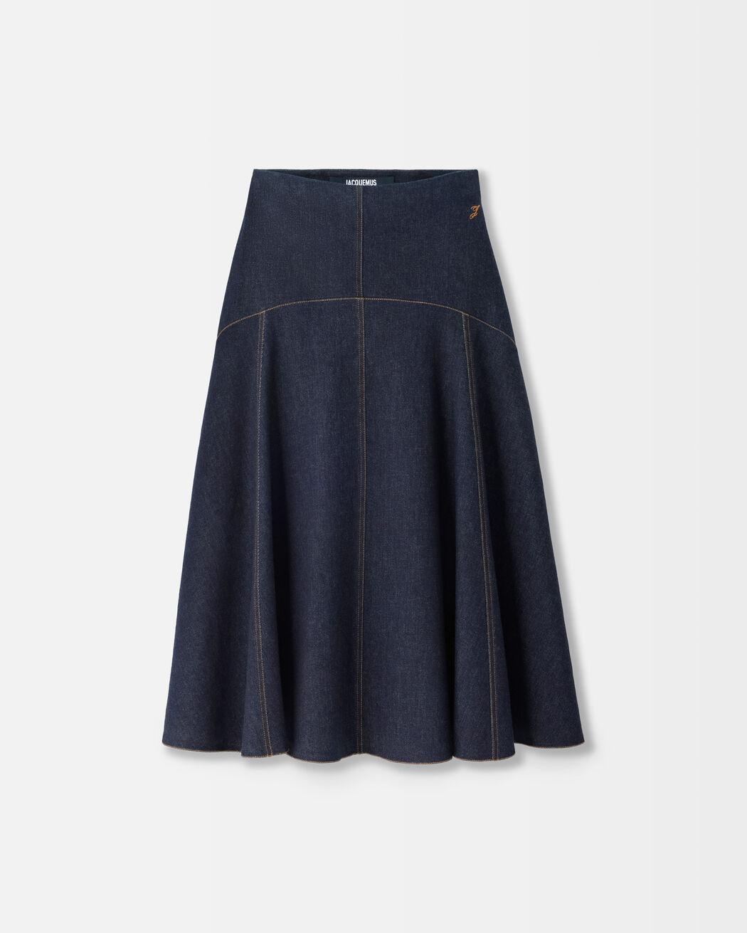 The Triangle de-Nîmes denim skirt jacquemus the triangle de n mes denim skirt