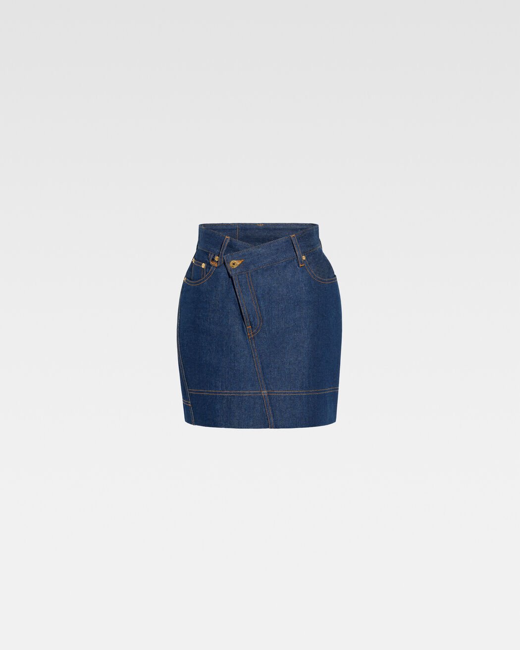 The de-Nîmes denim mini skirt jacquemus the de n mes denim mini skirt