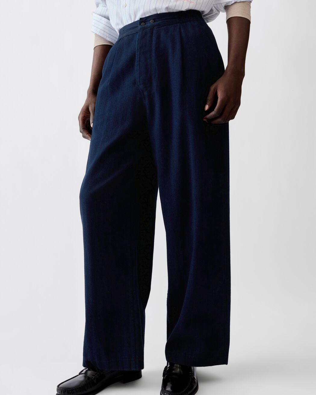 The de-Nîmes Pyjama denim pants jacquemus the de n mes pyjama denim pants