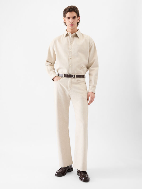 The straight de-Nîmes denim pants jacquemus the straight de n mes denim pants