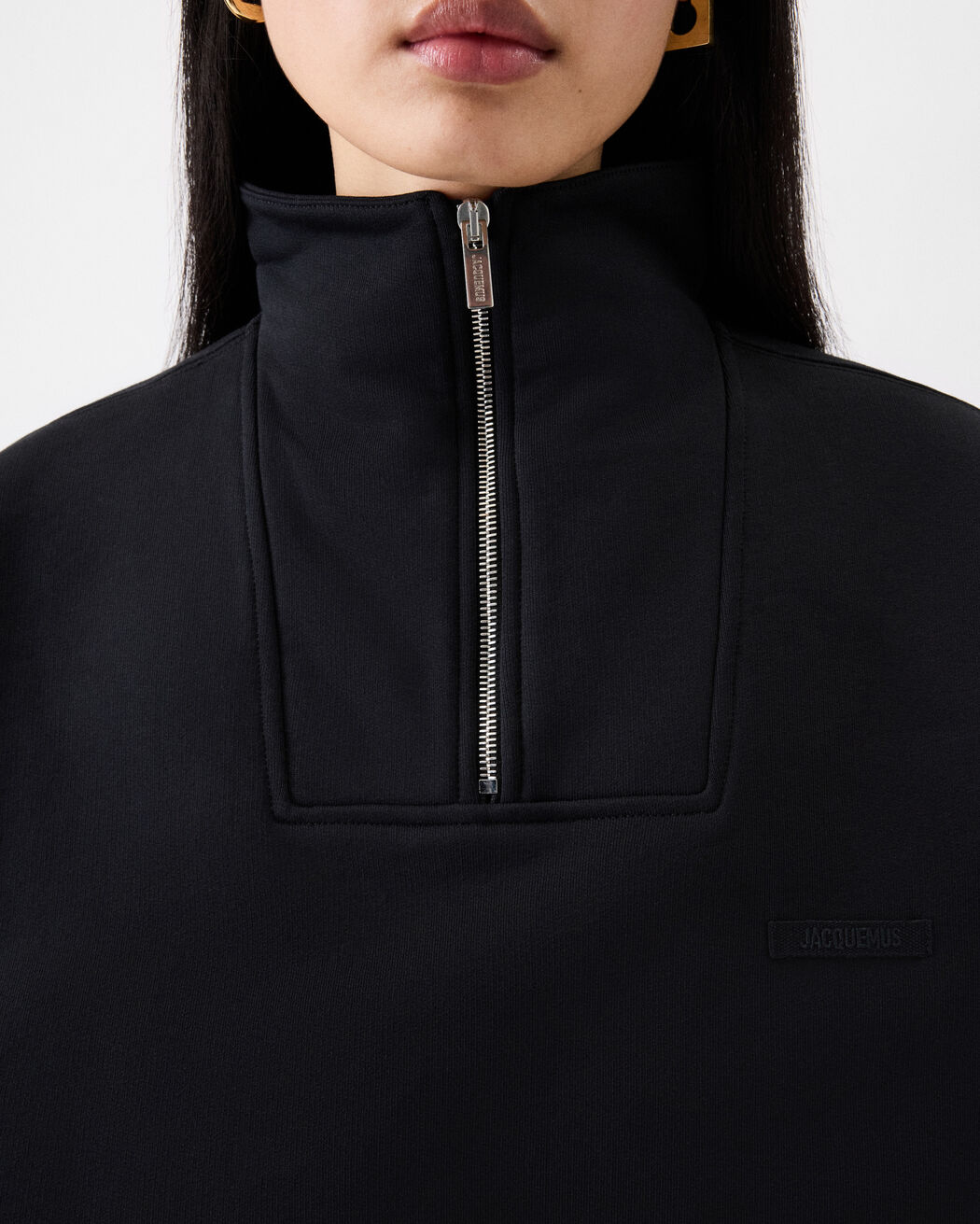 The Gros Grain zipped-rollneck sweatshirt jacquemus the gros grain zipped rollneck sweatshirt