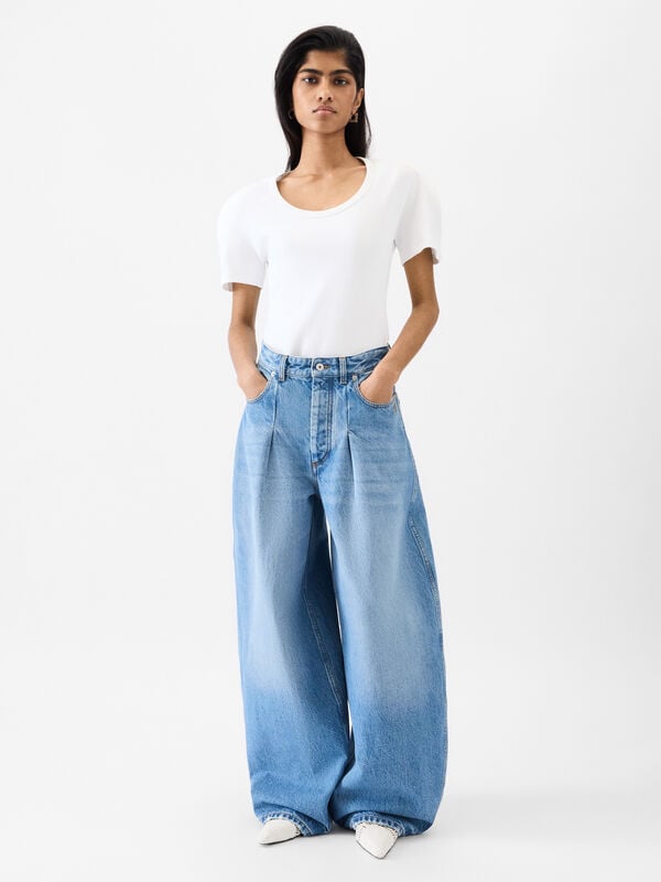 The de-Nîmes Ovalo denim pants jacquemus بنطال the ovalo de n mes denim