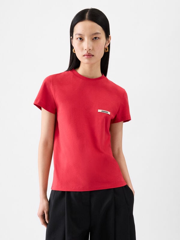 The Gros Grain short-sleeve t-shirt jacquemus تي شيرت the gros grain short sleeve
