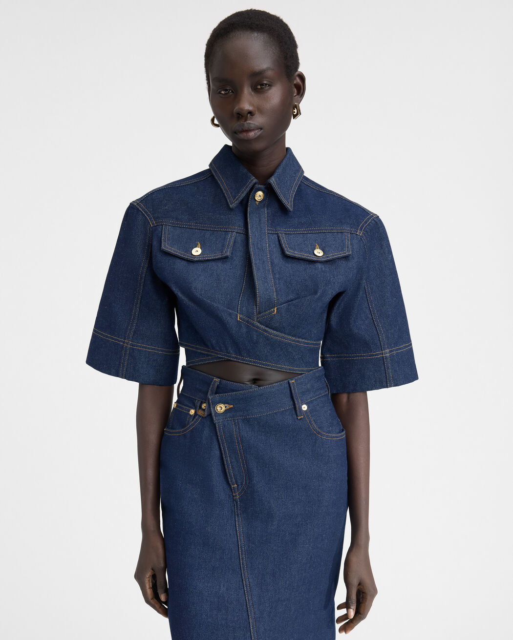 The de-Nîmes denim top jacquemus the de n mes denim top