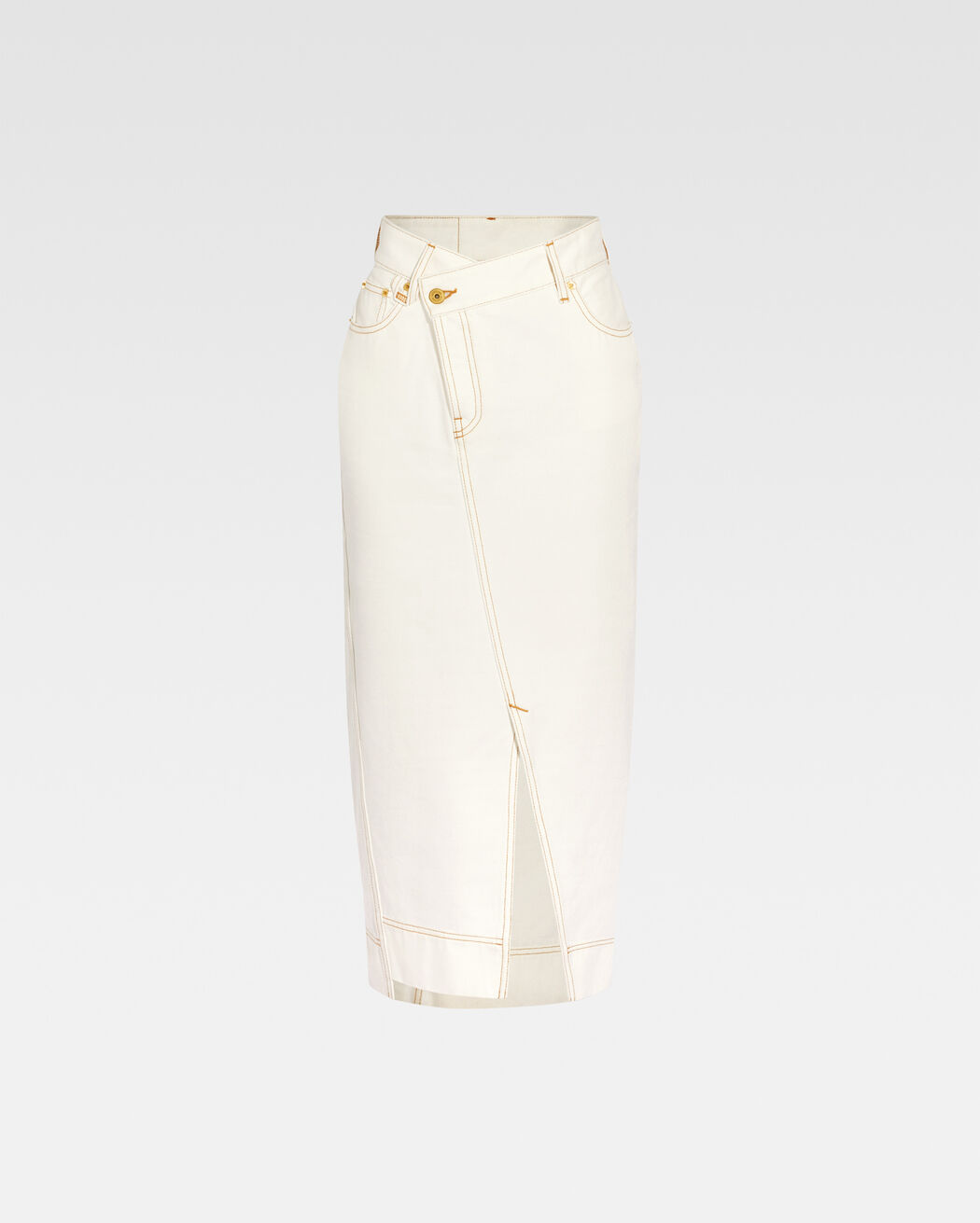 The de-Nîmes denim skirt jacquemus the de n mes denim skirt