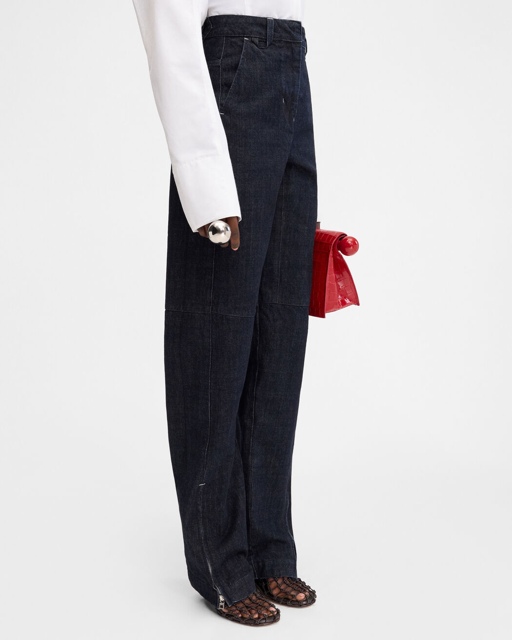 The de-Nîmes denim cargo pants jacquemus the de n mes denim cargo pants