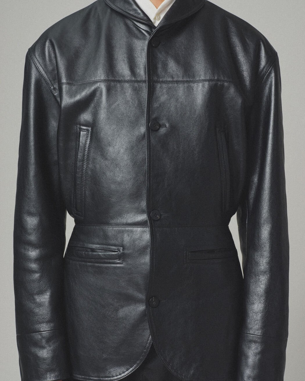The Gardian Leather Jacket jacquemus the gardian leather jacket
