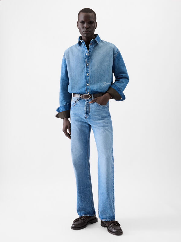The straight de-Nîmes denim pants jacquemus the straight de n mes denim pants