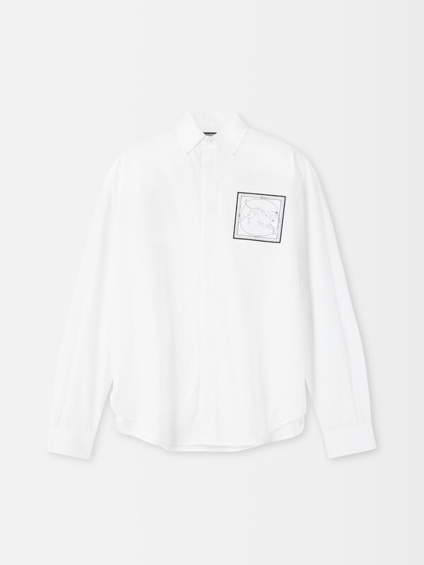 The Simon long-sleeve shirt jacquemus the simon long sleeve shirt