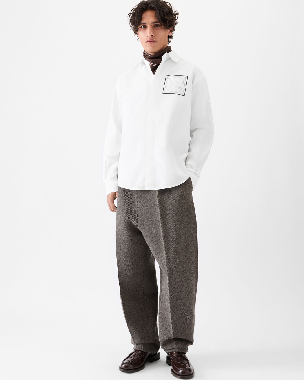 The Simon long-sleeve shirt jacquemus the simon long sleeve shirt