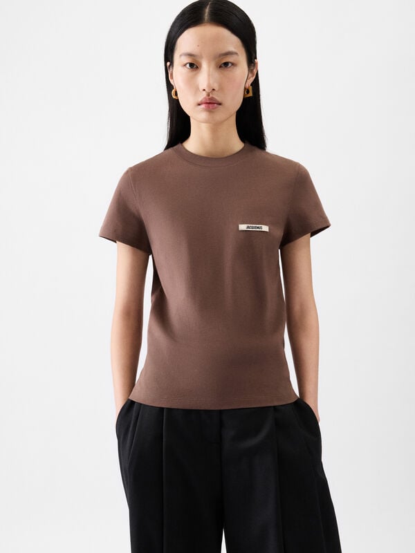 The Gros Grain short-sleeve t-shirt jacquemus تي شيرت the gros grain short sleeve