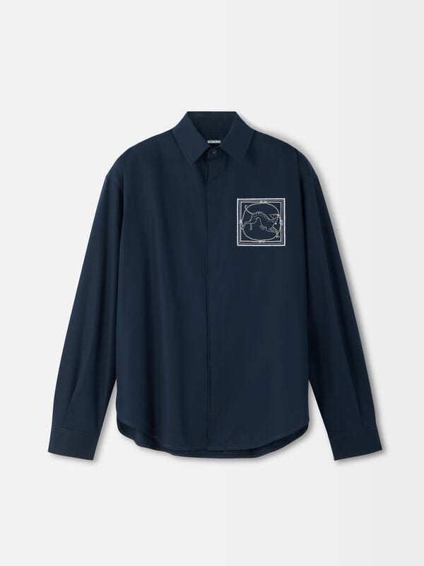 The Simon long-sleeve shirt jacquemus قميص the simon long sleeve