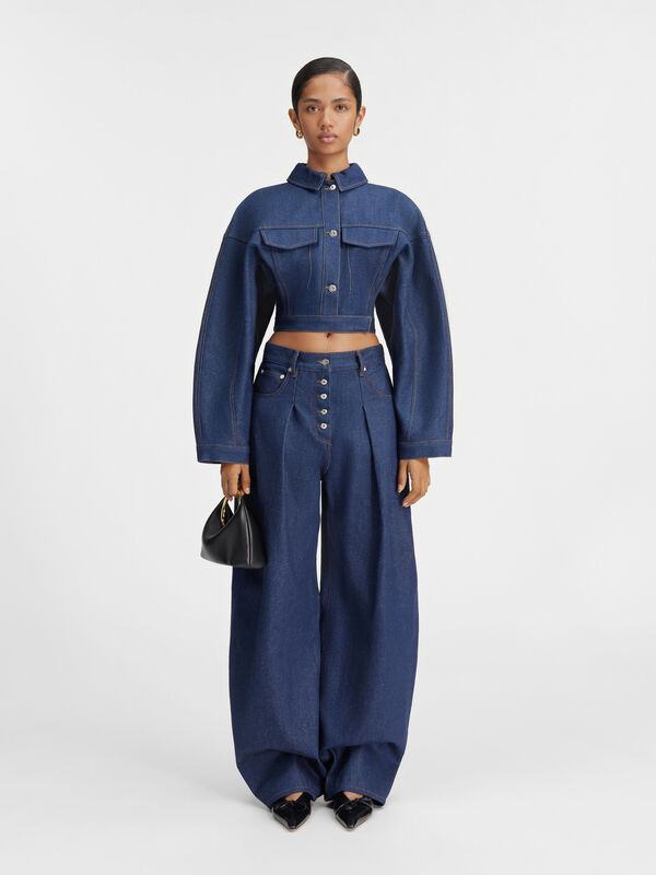 بنطال Le De-Nimes Ovalo jacquemus the ovalo de n mes denim pants