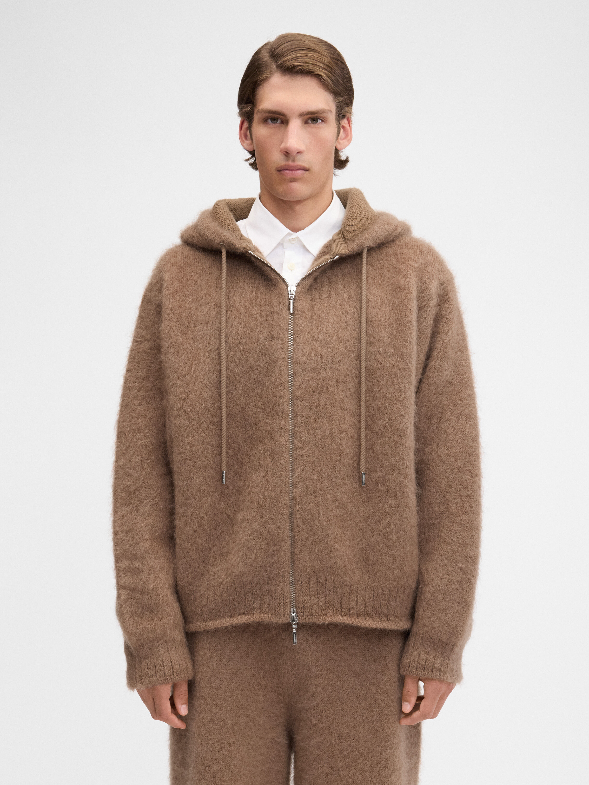 The Nuvola zipped cardigan, Beige/Naturals | JACQUEMUS KSA