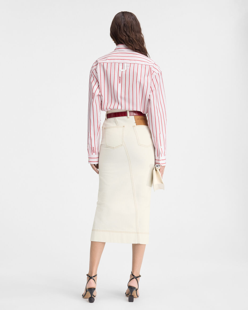 The de-Nîmes denim skirt jacquemus the de n mes denim skirt