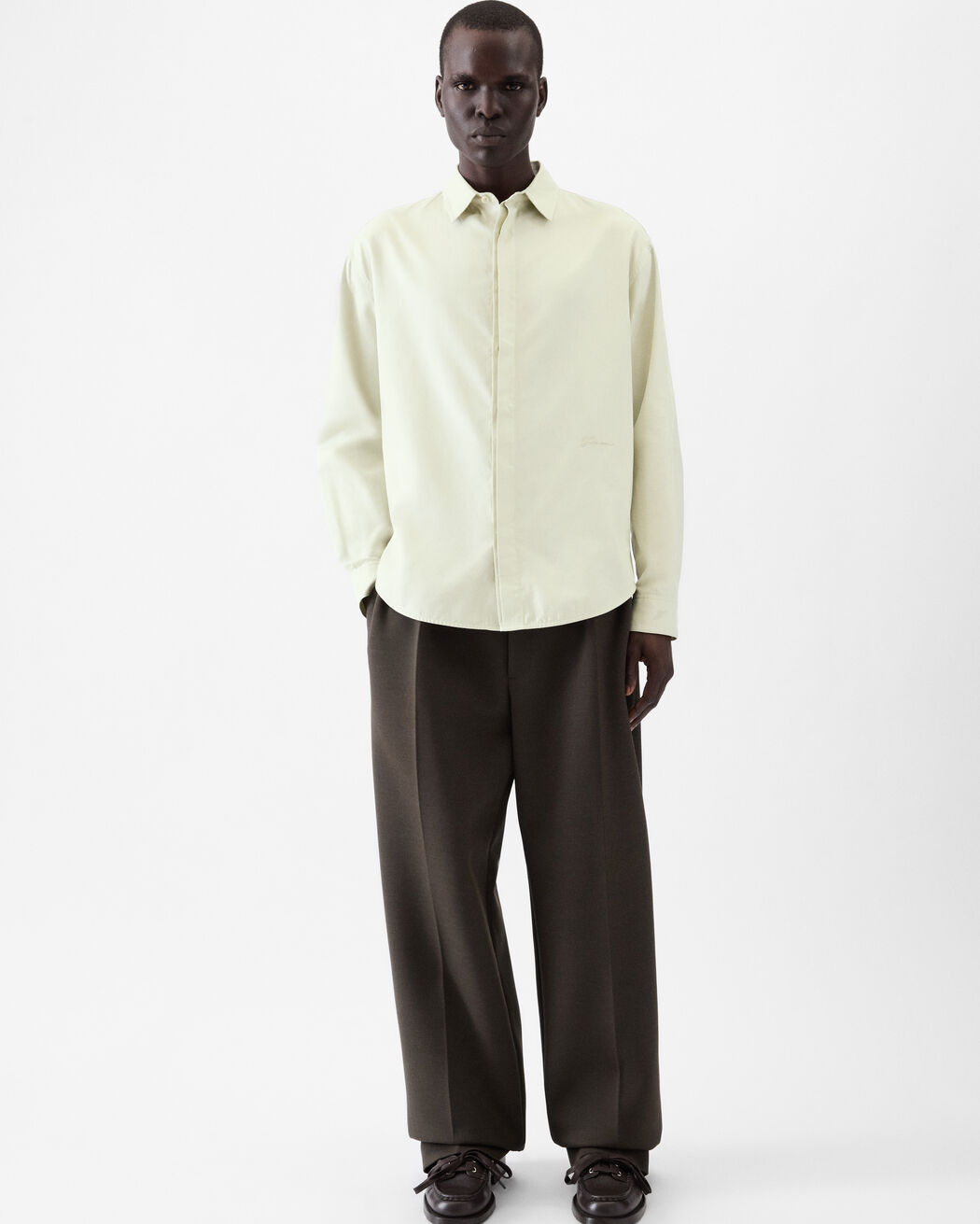The Simon long-sleeve shirt jacquemus the simon long sleeve shirt