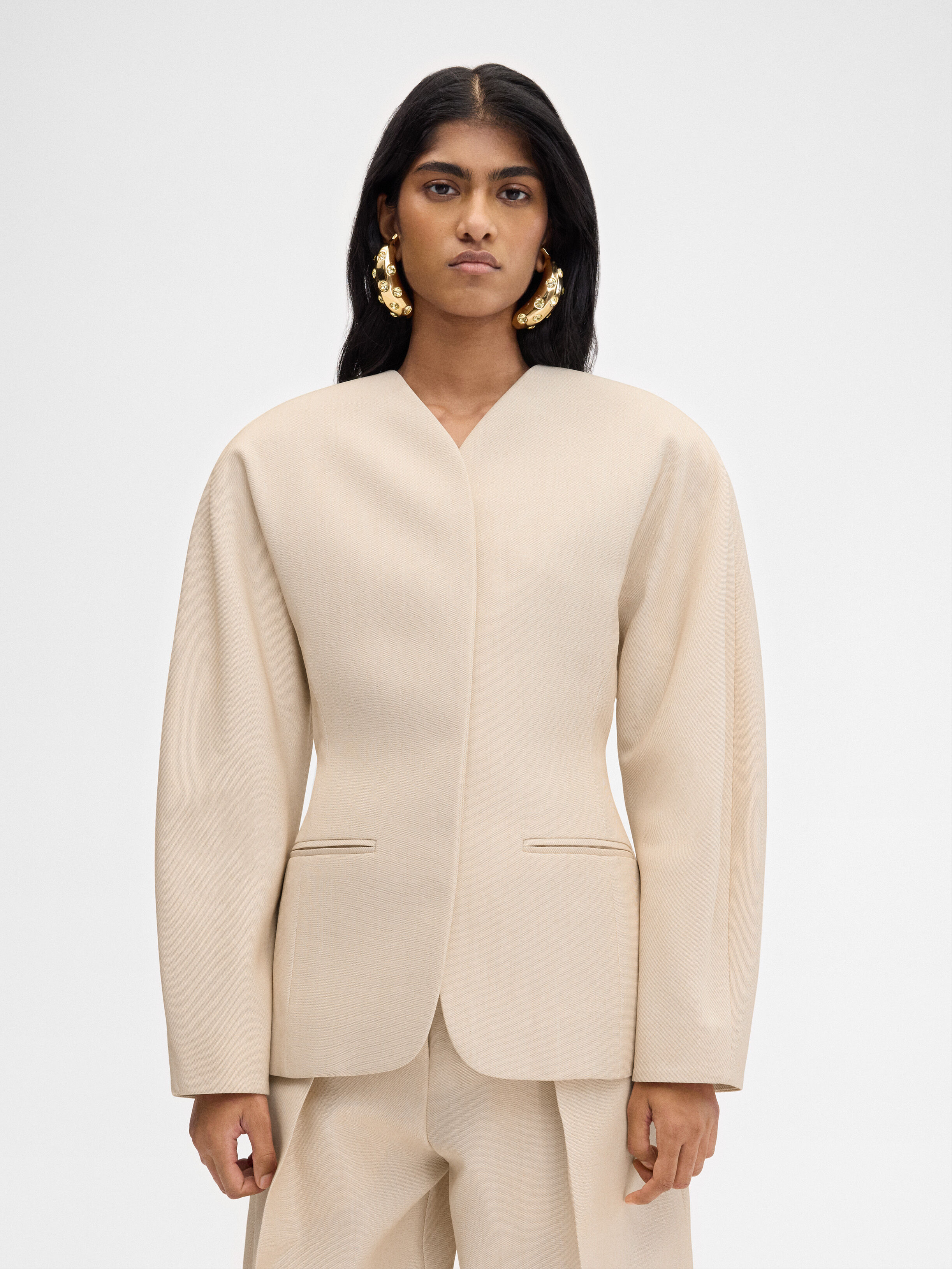 JACQUEMUS ボディスーツ　ベージュ ニット 34 210.jpg