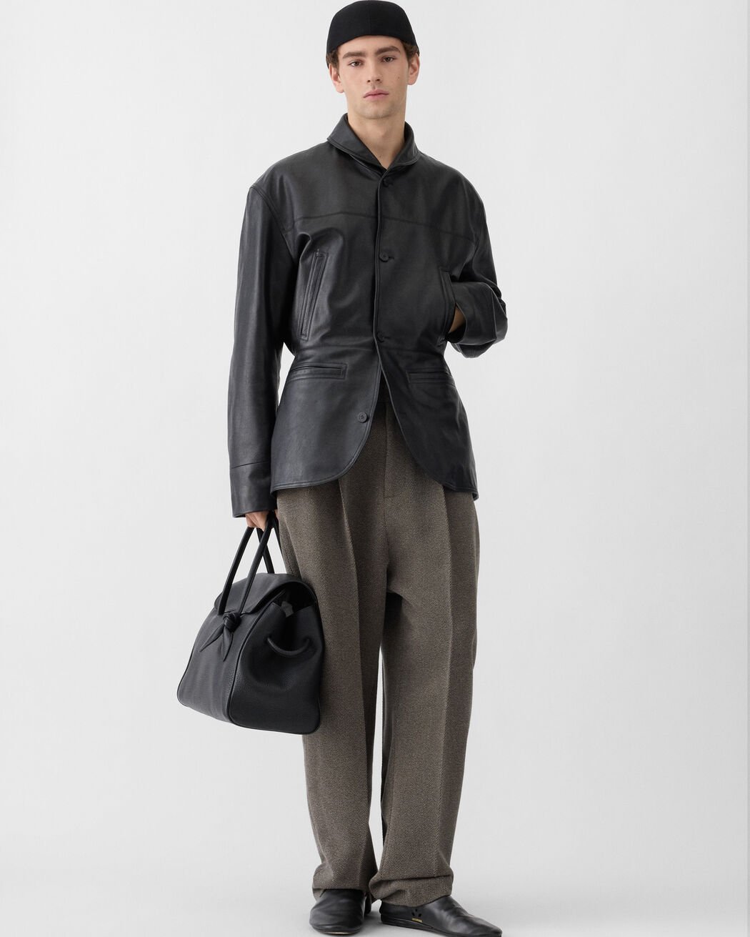 The Gardian Leather Jacket jacquemus the gardian leather jacket