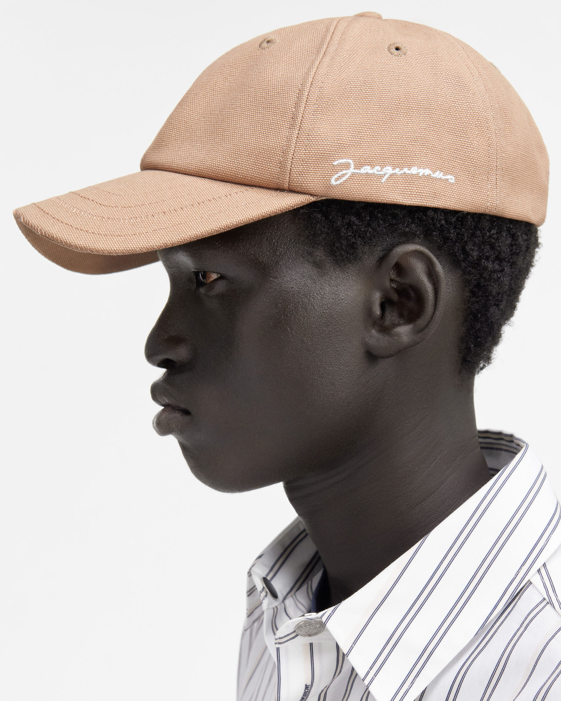Jacquemus Cream Cap with Pastel Multicolor Logos / size 58 JACQUEMUS Embroidered wool baseball cap | NET-A-PORTER main image 3
