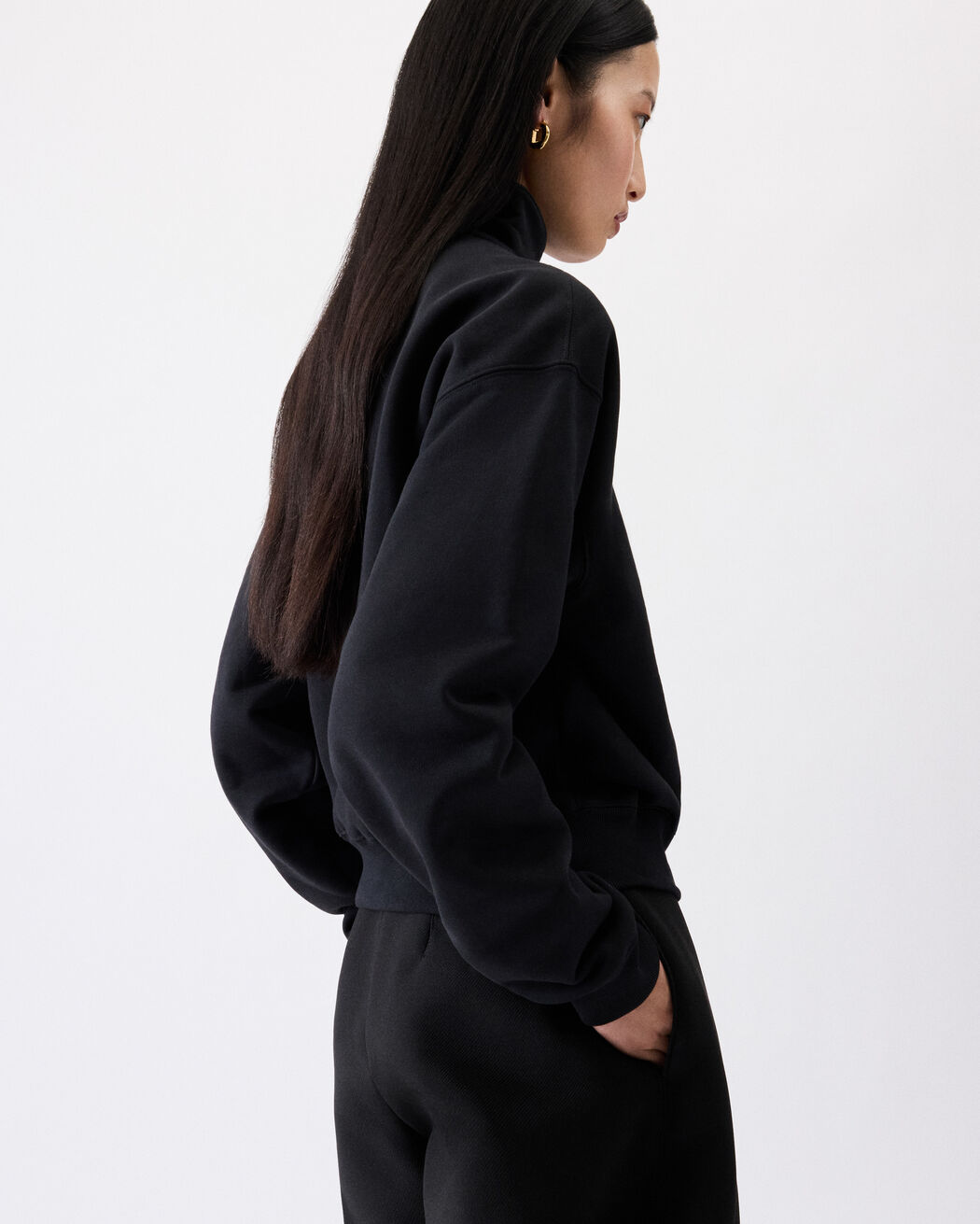 The Gros Grain zipped-rollneck sweatshirt jacquemus the gros grain zipped rollneck sweatshirt