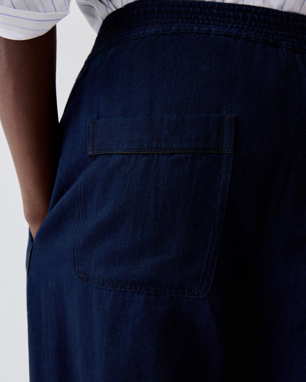 The de-Nîmes Pyjama denim pants jacquemus the de n mes pyjama denim pants