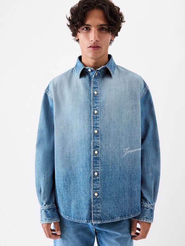 The de-Nîmes Simon denim shirt jacquemus قميص the simon de n mes denim