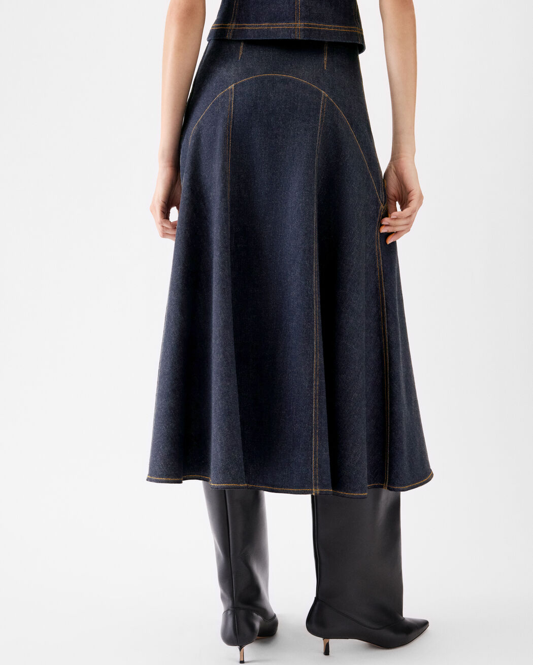 The Triangle de-Nîmes denim skirt jacquemus the triangle de n mes denim skirt