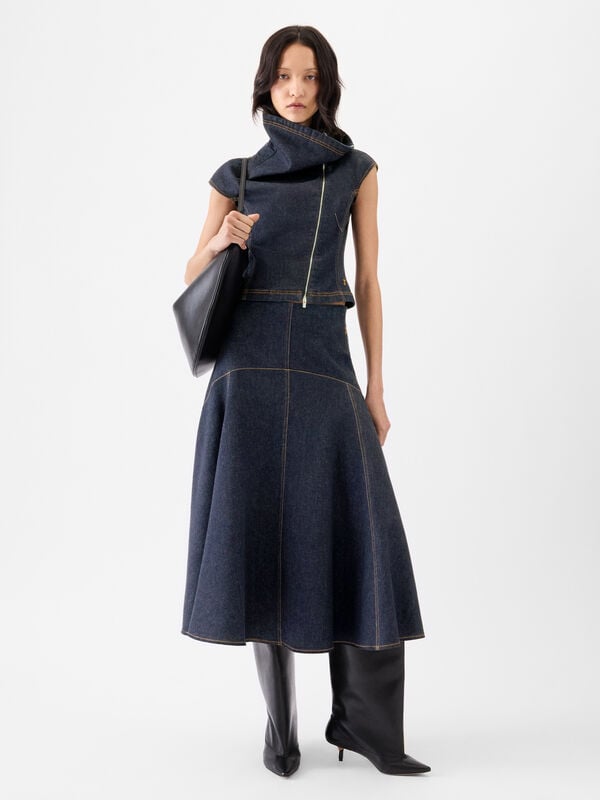 The Triangle de-Nîmes denim skirt jacquemus the triangle de n mes denim skirt