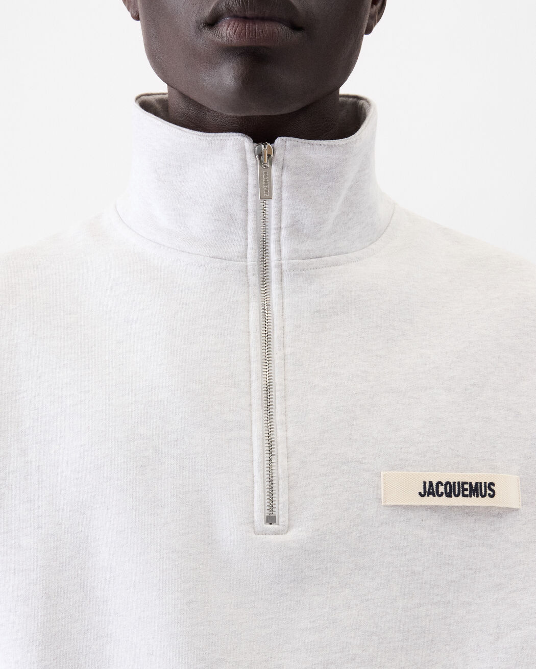 The Gros Grain zipped-rollneck sweatshirt jacquemus the gros grain zipped rollneck sweatshirt