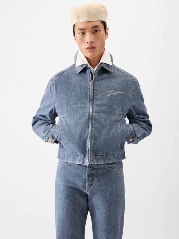 The Canevas de-Nîmes denim jacket jacquemus the canevas de n mes denim jacket